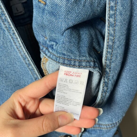 BDG Double Breasted Denim Skirtall Overall Women's Large - Picture 5 of 9